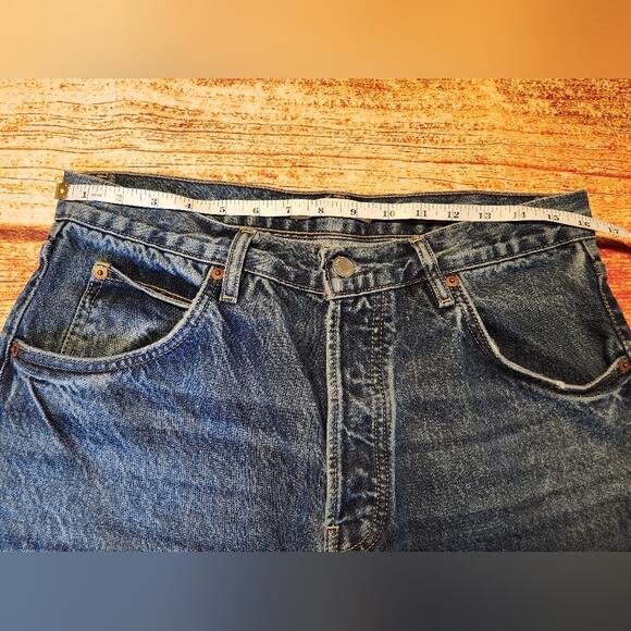 Zara Straight Leg Blue Button Fly Jeans Men's Size 31 - Picture 12 of 12